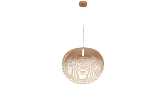 LED-HÄNGELEUCHTE 60/38/163,5 cm - Eichefarben/Naturfarben, Trend, Holzwerkstoff/Metall (60/38/163,5cm) - Novel