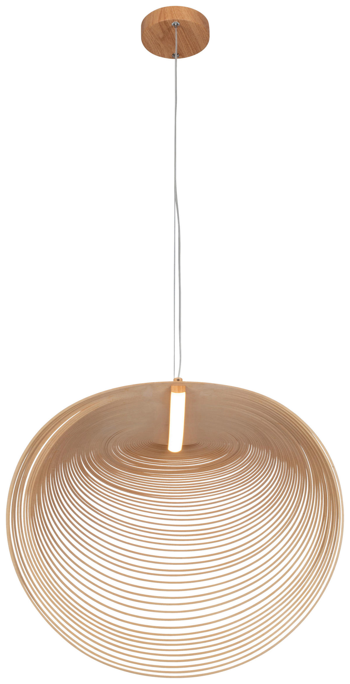 LED-HÄNGELEUCHTE 60/38/163,5 cm   - Eichefarben/Naturfarben, Trend, Holzwerkstoff/Metall (60/38/163,5cm) - Novel