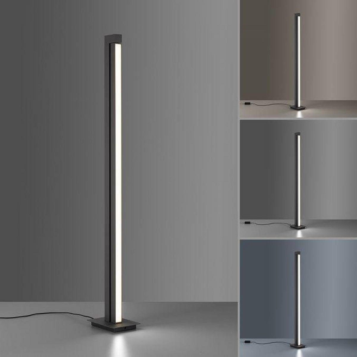 PODNA LED LAMPA PURE LINES  - antracit, Dizajnerski, metal/plastika (22/16/140cm) - Neuhaus PURE