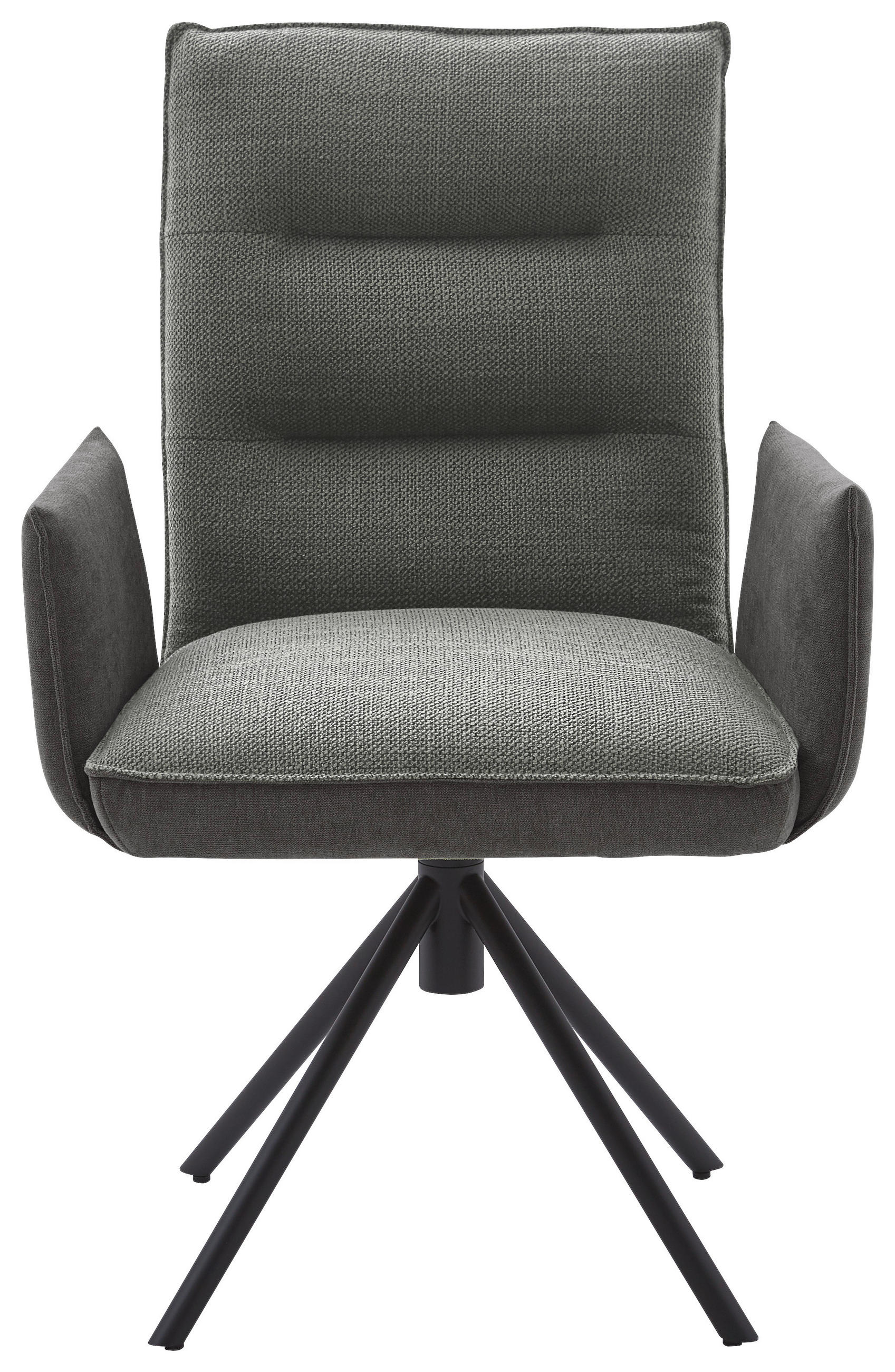 ARMLEHNSTUHL DREHBAR 360°  in Flachgewebe  - Dunkelgrau/Schwarz, Design, Textil/Metall (59/93/59cm) - Dieter Knoll