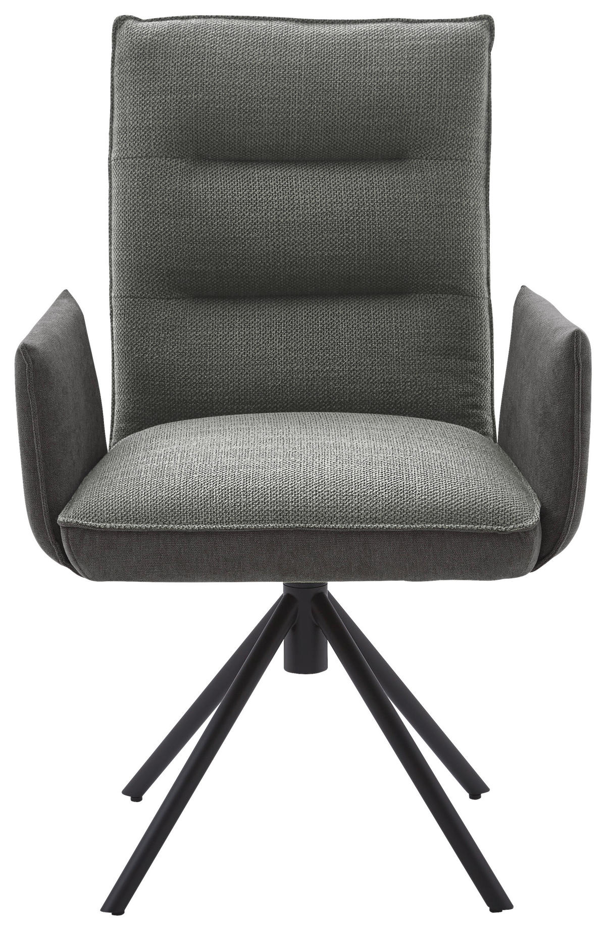 ARMLEHNSTUHL  in Flachgewebe  - Dunkelgrau/Schwarz, Design, Textil/Metall (59/93/59cm) - Dieter Knoll
