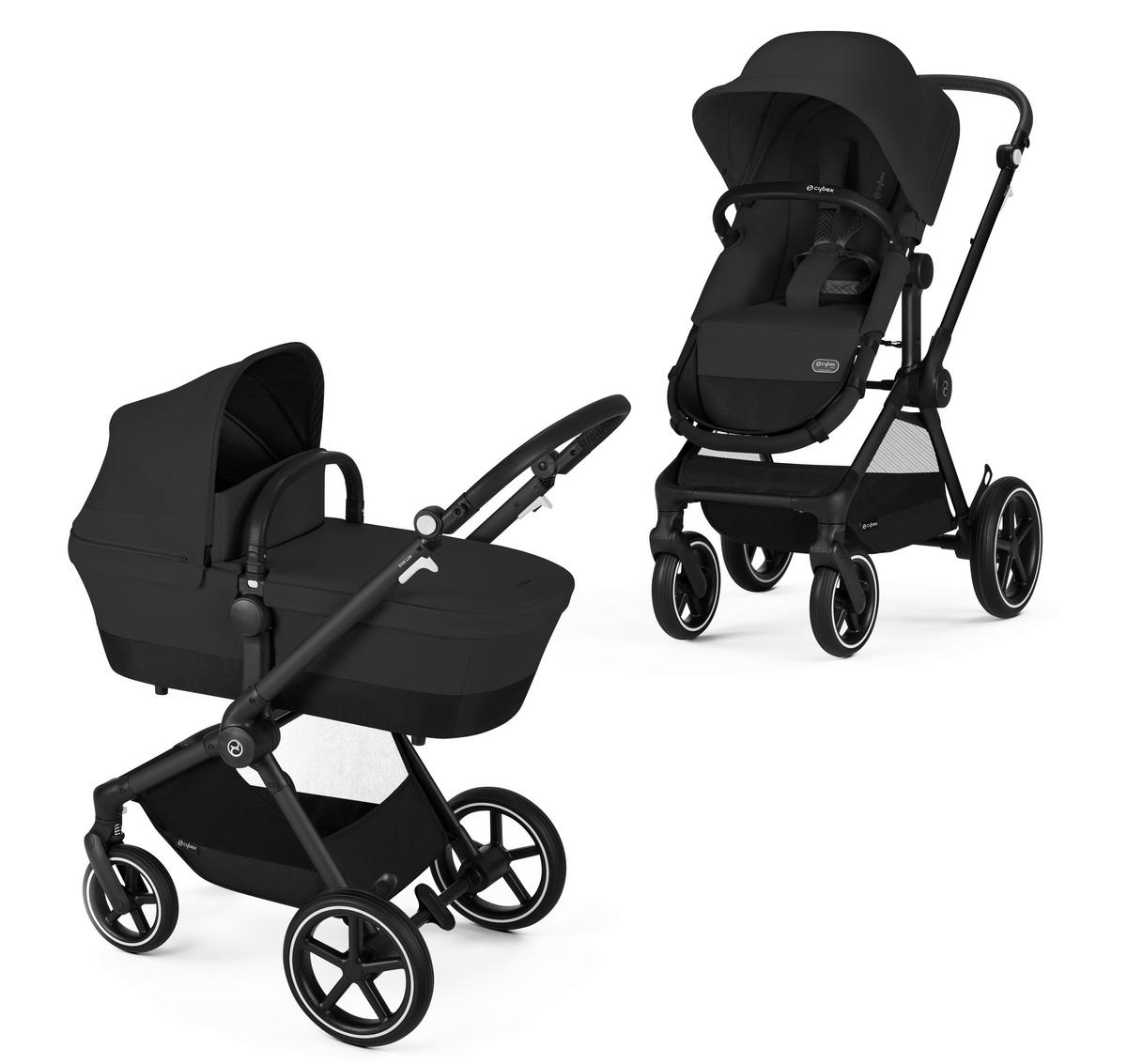 KINDERWAGENSET EOS LUX  - Schwarz, Basics, Textil/Metall (85/61/116cm) - cybex GOLD