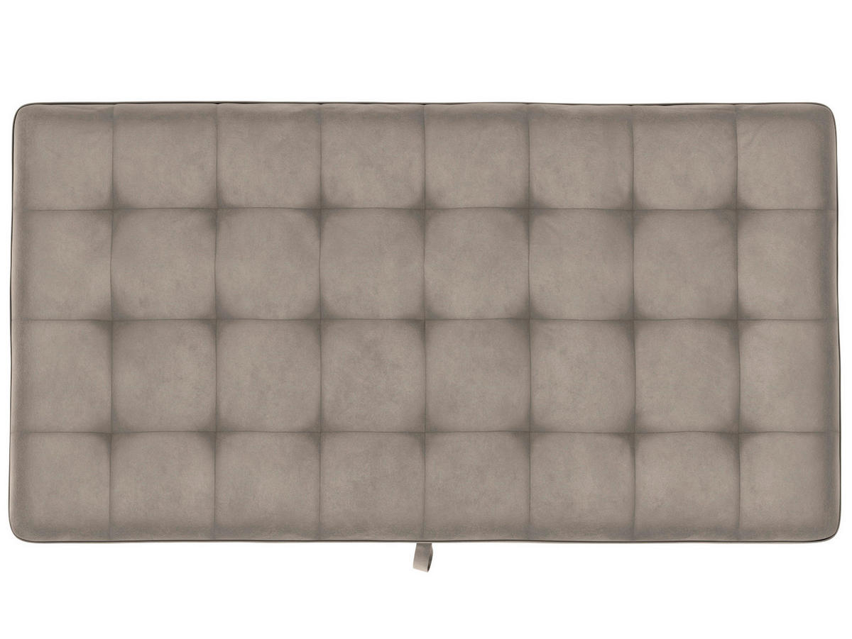 HOCKER in Textil Taupe  - Taupe/Schwarz, Basics, Kunststoff/Textil (130/43/69cm) - Livetastic