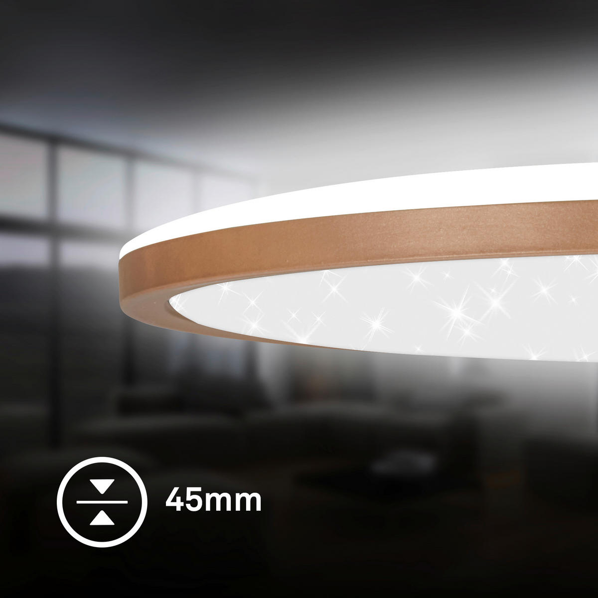 LED-PANEEL  - Mokka, Basics, Kunststoff (37,5/4,5cm)