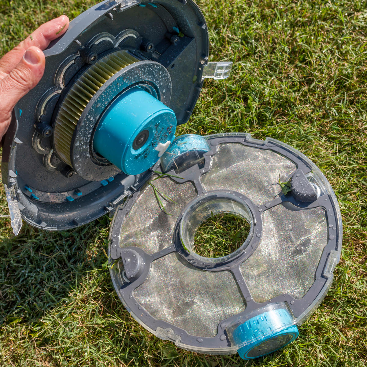 POOLROBOTER RBR75  - Blau/Grau, KONVENTIONELL, Kunststoff (35/35/18cm) - Gre