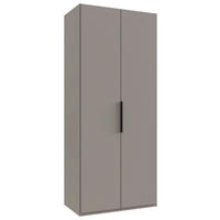DREHTÜRENSCHRANK 100/236/58 cm,  in Sahara, 2 Tür(en)  - Schwarz/Sahara, MODERN, Holzwerkstoff/Metall (100/236/58cm) - MID.YOU