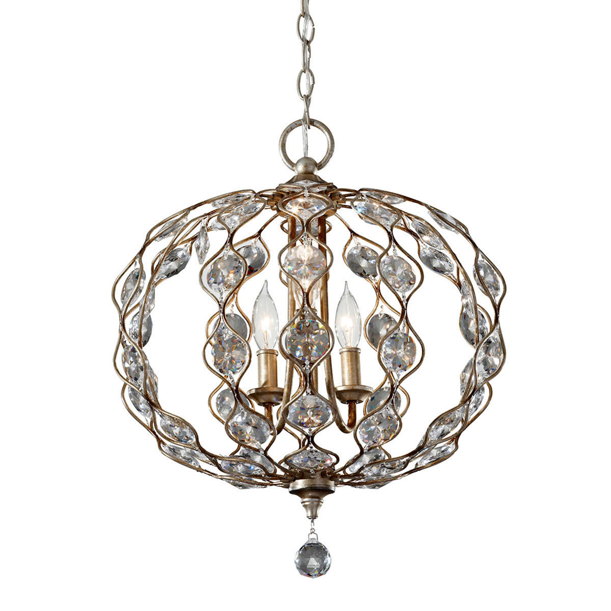 KRONLEUCHTER 49.2/61.9 cm    - Silberfarben, Konventionell, Metall (49.2/61.9cm) - Elstead Lighting