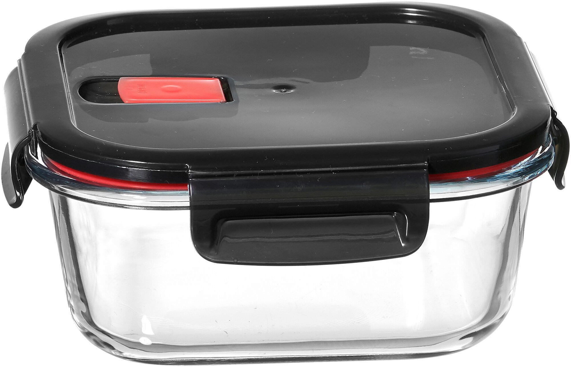 POSUDA ZA ZALIHE  0,32 l  Cucina  - prozirno/crvena, Basics, staklo/plastika (12/12/6cm) - Ritzenhoff Breker