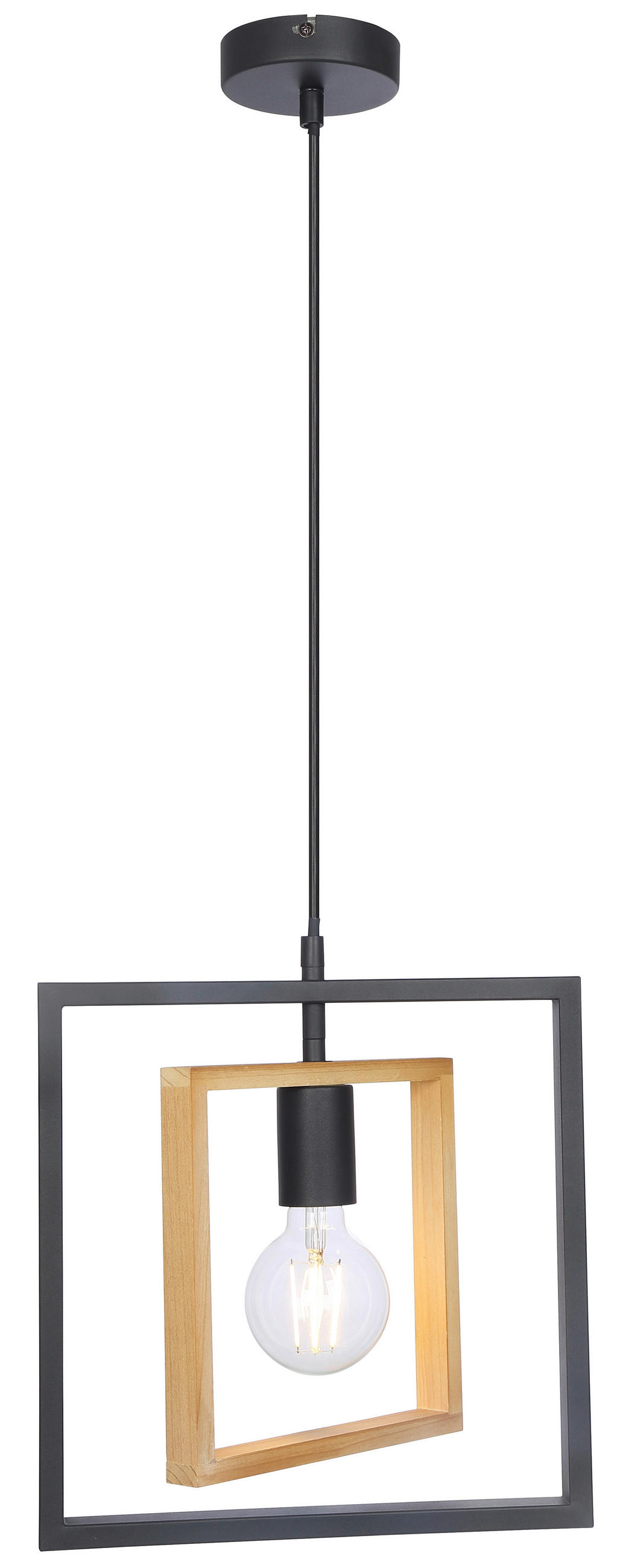 Hängeleuchte Onika H: 120 Cm 1-Flammig, Echtholz