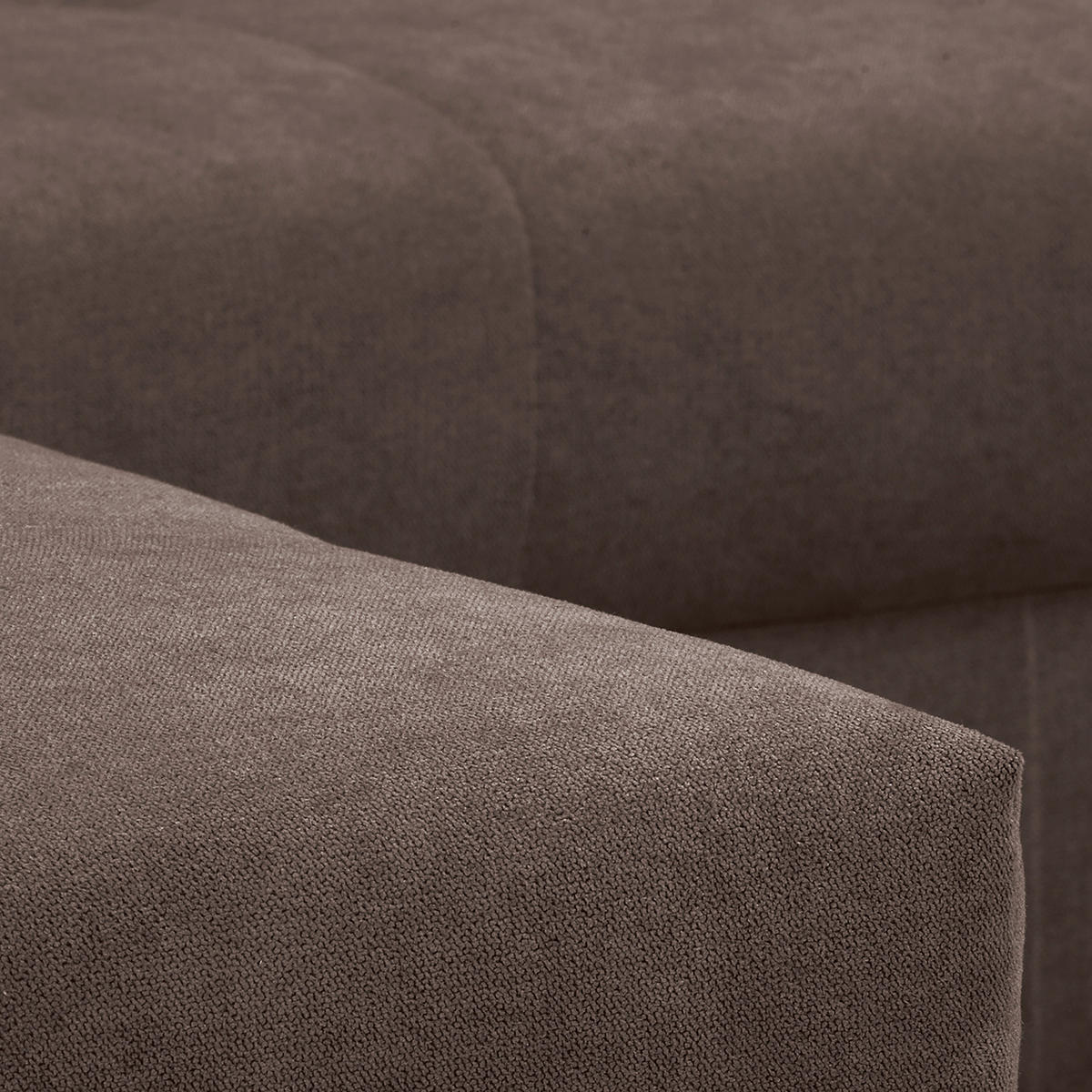 ECKSOFA Ariella Graubraun Mikrofaser  - Graubraun/Naturfarben, Design, Holz/Textil (161/231cm) - Livetastic