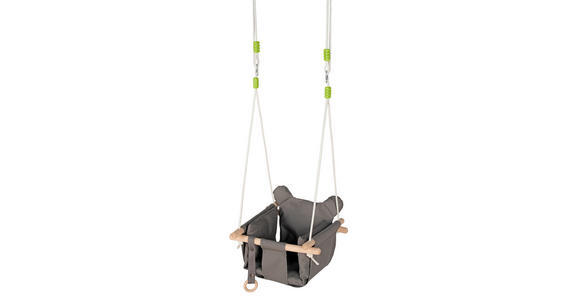 BABYSCHAUKEL SWING - Grau, Trend, Holz/Kunststoff (40/40/25cm) - My Baby Lou