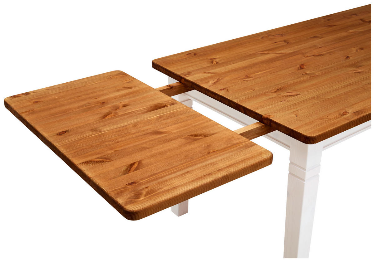 ESSTISCH in Holz 120/78/78 cm  - Bernsteinfarben/Weiß, ROMANTIK / LANDHAUS, Holz (120/78/78cm) - Boxxx