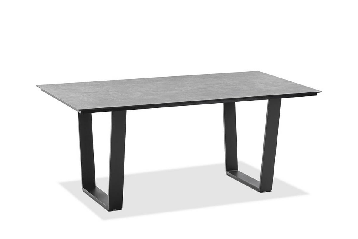 GARTENTISCH Kunststoff Anthrazit, Grau rechteckig  - Anthrazit/Grau, Design, Kunststoff/Metall (180/95/76cm)