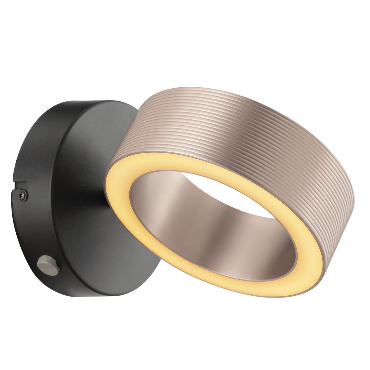 LED-WANDLEUCHTE - Schwarz/Braun, Design, Kunststoff/Metall (11/20/15cm) - Brilliant