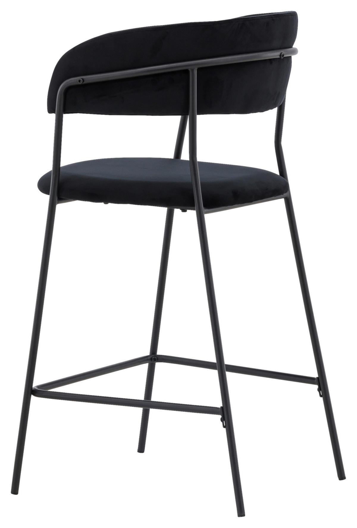 BARHOCKER-SET in Schwarz  - Schwarz, Design, Textil/Metall (53/97/49cm) - Livetastic