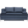 ZOFA BOXSPRING,  modra tekstil  - barve kroma/modra, Design, kovina/tekstil (200/93cm) - Novel