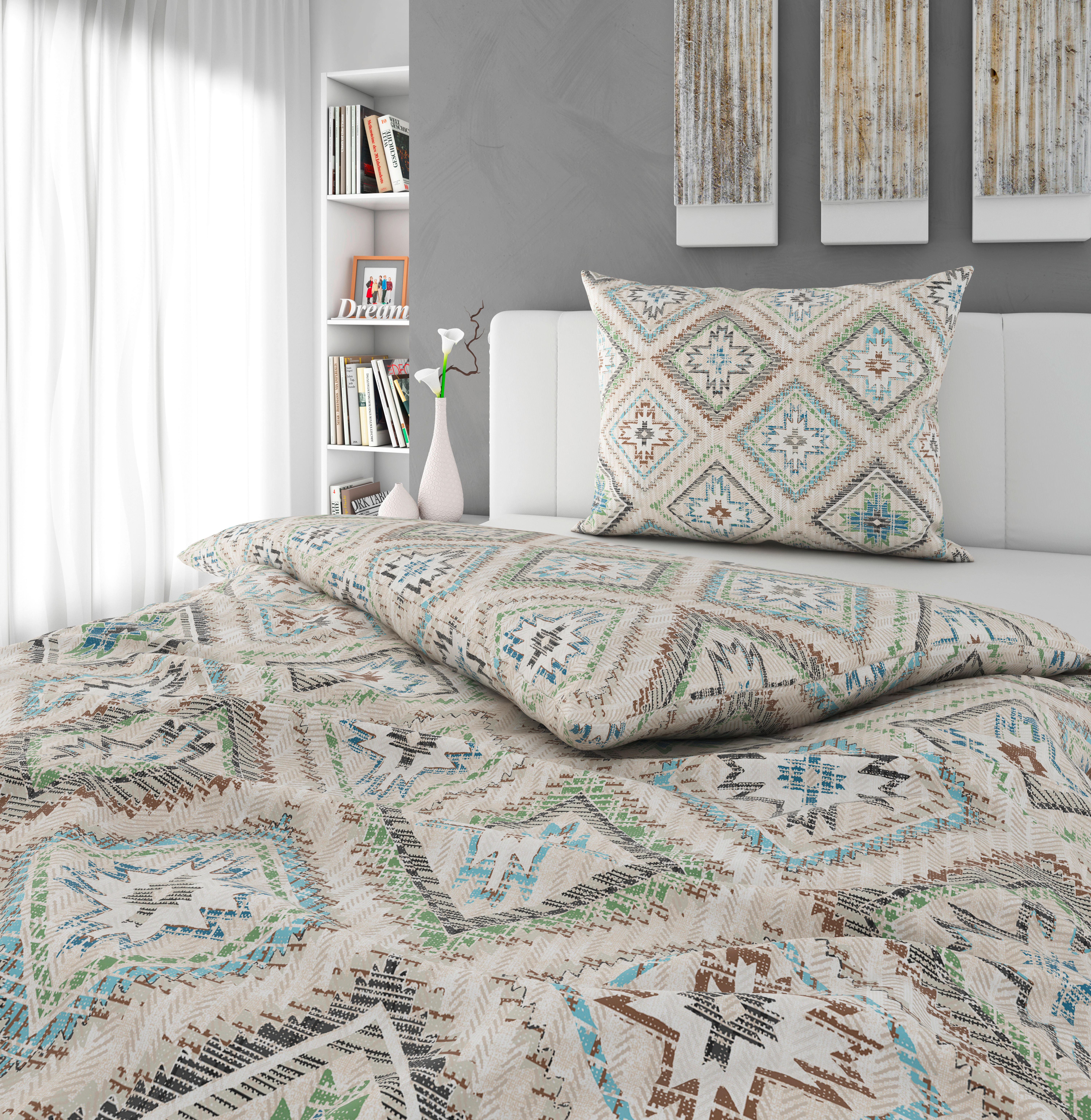 POSTELJINA   - višebojno, Konvencionalno, tekstil (140/200cm) - Esposa