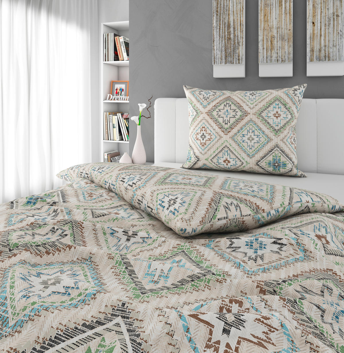 POSTELJINA   - višebojno, Konvencionalno, tekstil (140/200cm) - Esposa