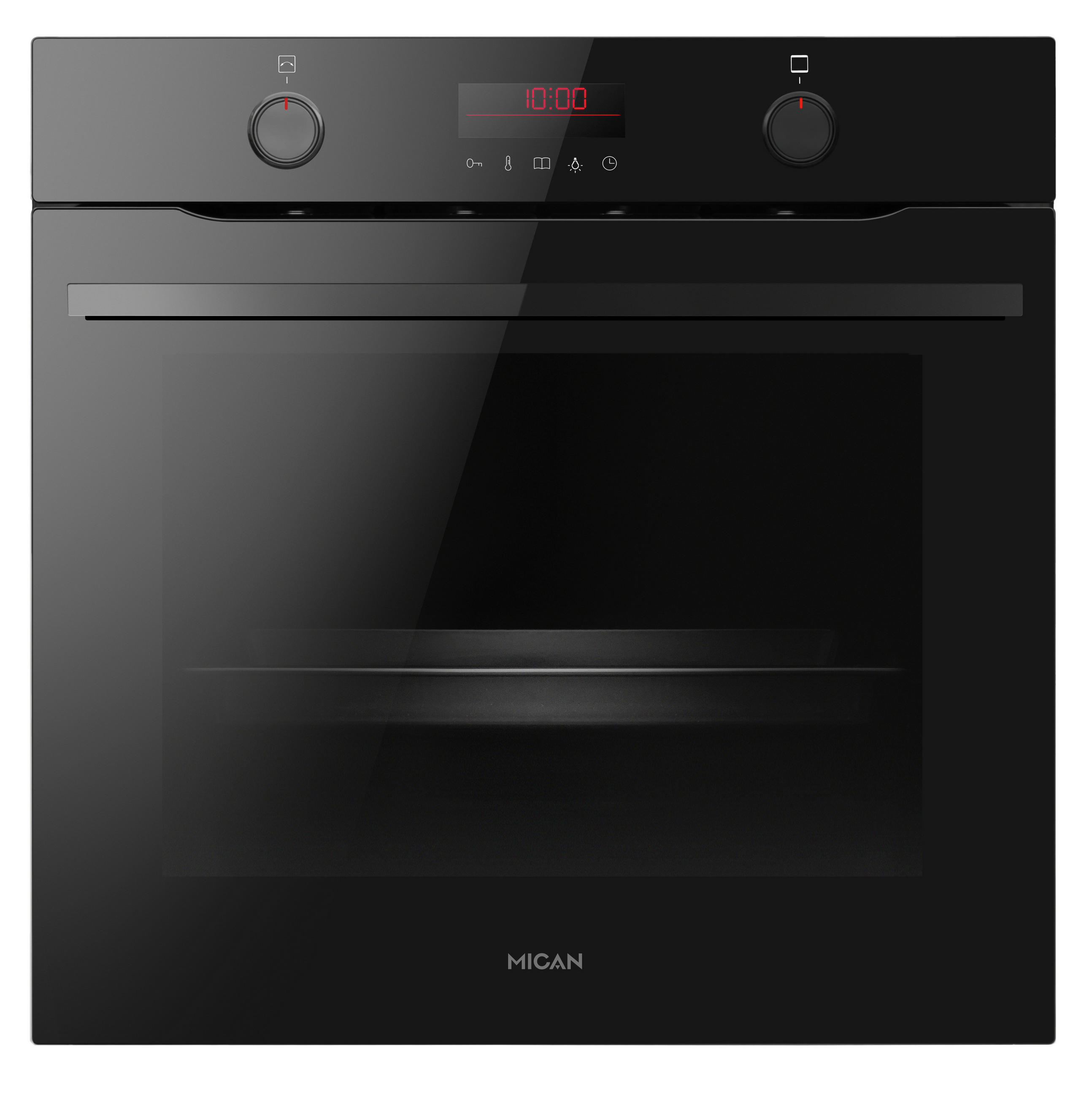 EINBAUBACKOFEN 90650  - Schwarz, Basics, Metall (59,5/59,5/57,5cm) - Mican