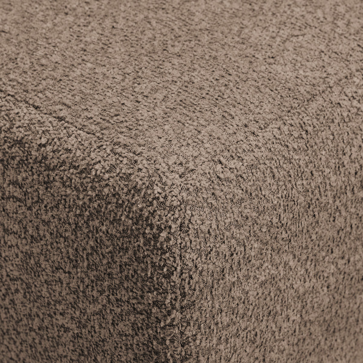 HOCKER in Textil Taupe  - Taupe/Schwarz, KONVENTIONELL, Textil/Metall (99/46/77cm) - Carryhome