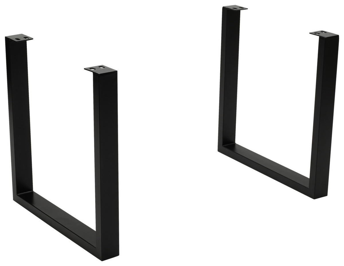 TISCHGESTELL Schwarz  - Schwarz, Design, Metall (80/40/73cm) - Landscape