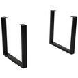 TISCHGESTELL in Metall 80/4/73 cm - Schwarz, Design, Metall (80/4/73cm) - Landscape