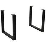 TISCHGESTELL in Metall 80/4/73 cm   - Schwarz, Design, Metall (80/4/73cm) - Landscape