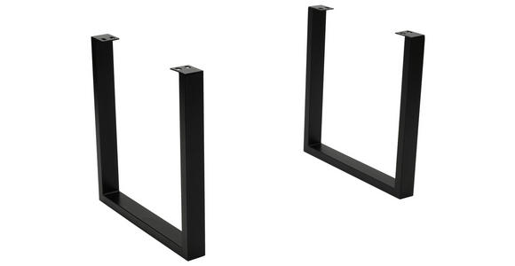 TISCHGESTELL in Metall 80/4/73 cm - Schwarz, Design, Metall (80/4/73cm) - Landscape