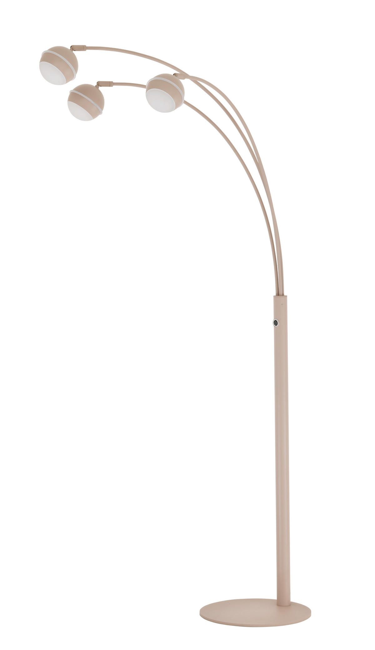 LED-STEHLEUCHTE Biarritz 78/170/79 cm  - Sandfarben/Schwarzchrom, Design, Kunststoff/Metall (78/170/79cm)