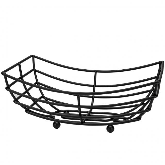 Justinus Obstkorb Schwarz 20x10x30 cm