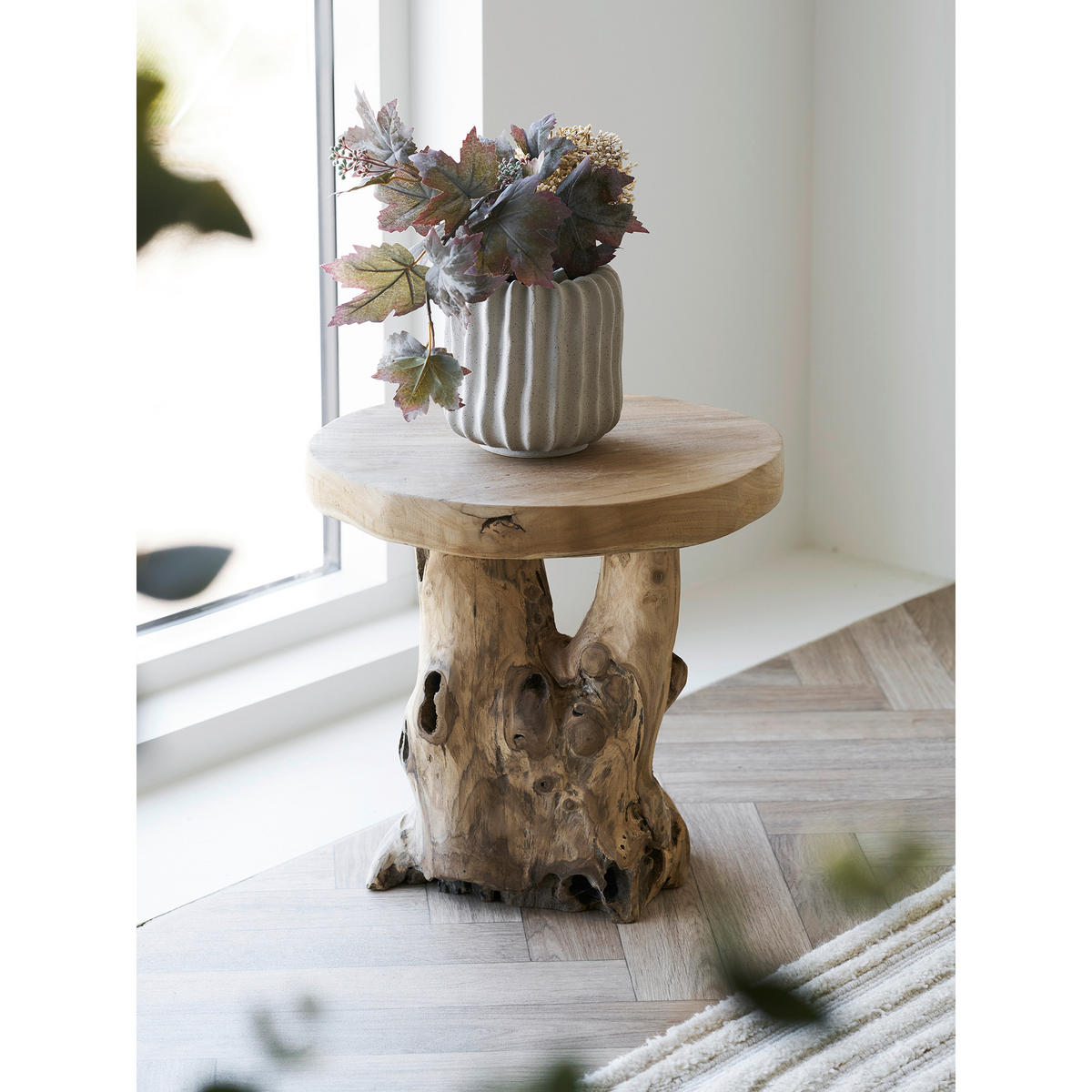 BEISTELLTISCH in Holz 40/45/40 cm  - Teakfarben, Basics, Holz (40/45/40cm)