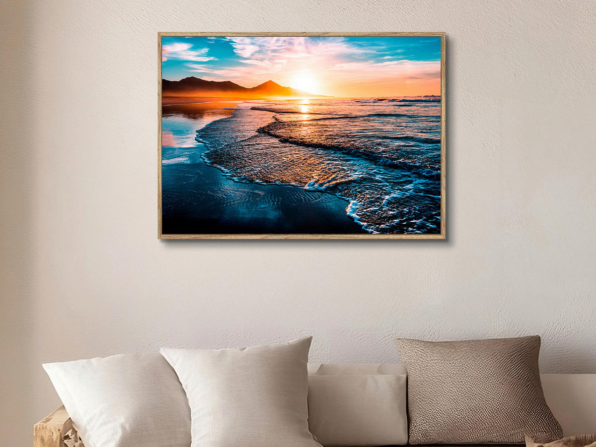 GLASBILD 70/50 cm  - Eichefarben/Multicolor, Natur, Glas/Holzwerkstoff (70/50cm) - Monee