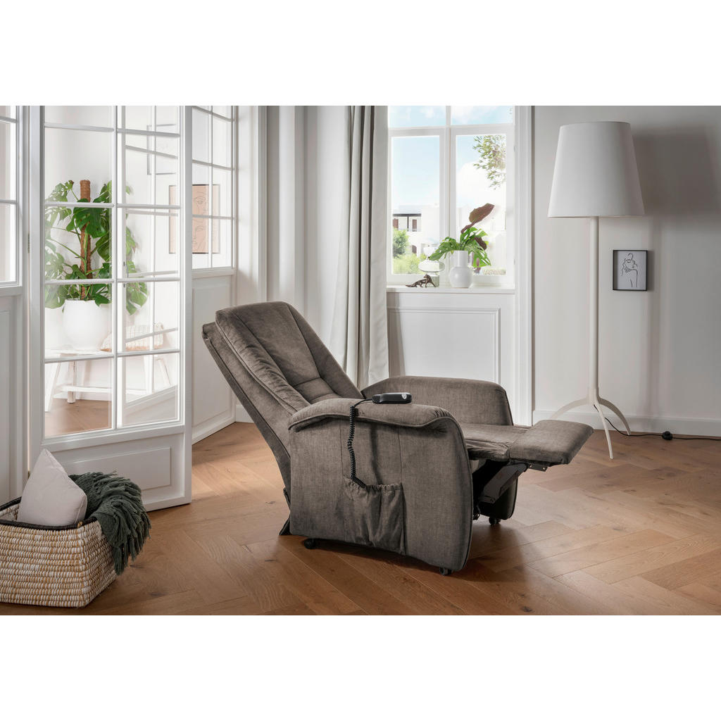 Thumbnail - Livetastic Fernsehsessel, Braun, Textil, 77x107x88 cm, Made in EU, Stoffauswahl, Relaxfunktion, Netzbetrieb, Wohnzimmer,...
