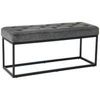 GARDEROBNA KLOP siva - črna/siva, Design, kovina/tekstil (103/47/38cm) - MID.YOU