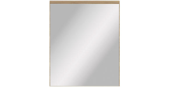 WANDSPIEGEL 65/80/2 cm    in rechteckig  - Eichefarben, KONVENTIONELL, Glas/Holzwerkstoff (65/80/2cm) - Xora