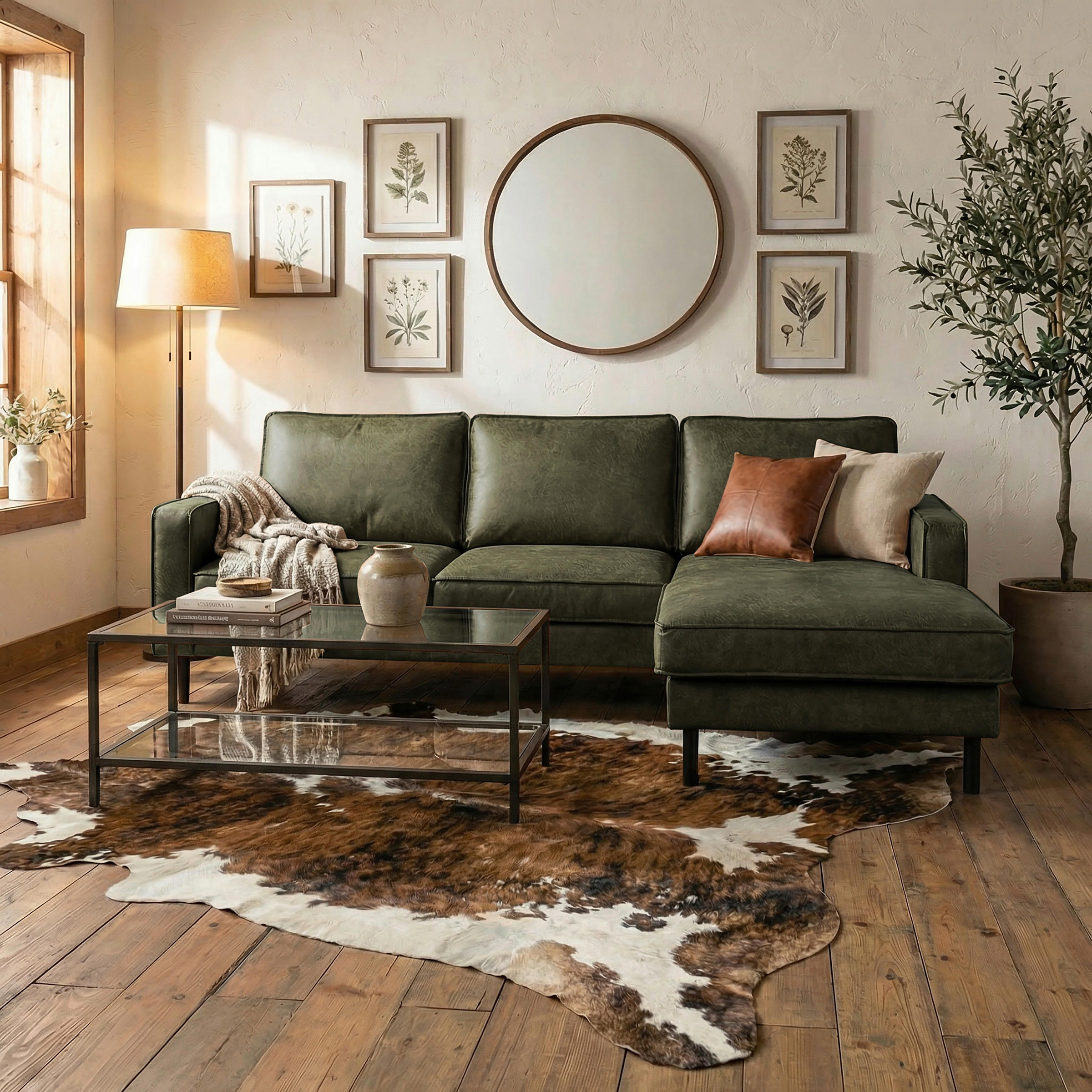 ECKSOFA Grün Echtleder Lederlook Bettkasten, Schlaffunktion, Rücken echt  - Schwarz/Grün, Design, Leder/Textil (166/238cm) - Livetastic