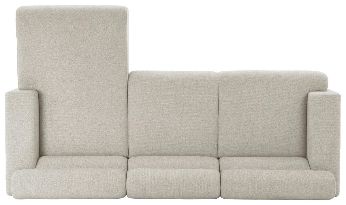 ECKSOFA Taupe Leinenoptik  - Taupe, Design, Holz/Textil (260/68/156cm) - P & B