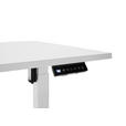 SCHREIBTISCH 137/68/71,5-120 cm Weiß elektrisch höhenverstellbar  - Weiß, MODERN, Holzwerkstoff/Metall (137/68/71,5-120cm) - Carryhome