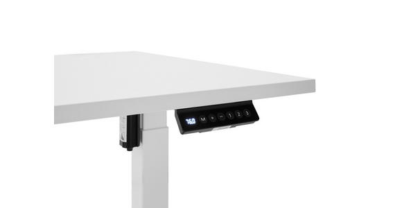 SCHREIBTISCH 137/68/71,5-120 cm Weiß elektrisch höhenverstellbar  - Weiß, MODERN, Holzwerkstoff/Metall (137/68/71,5-120cm) - Carryhome