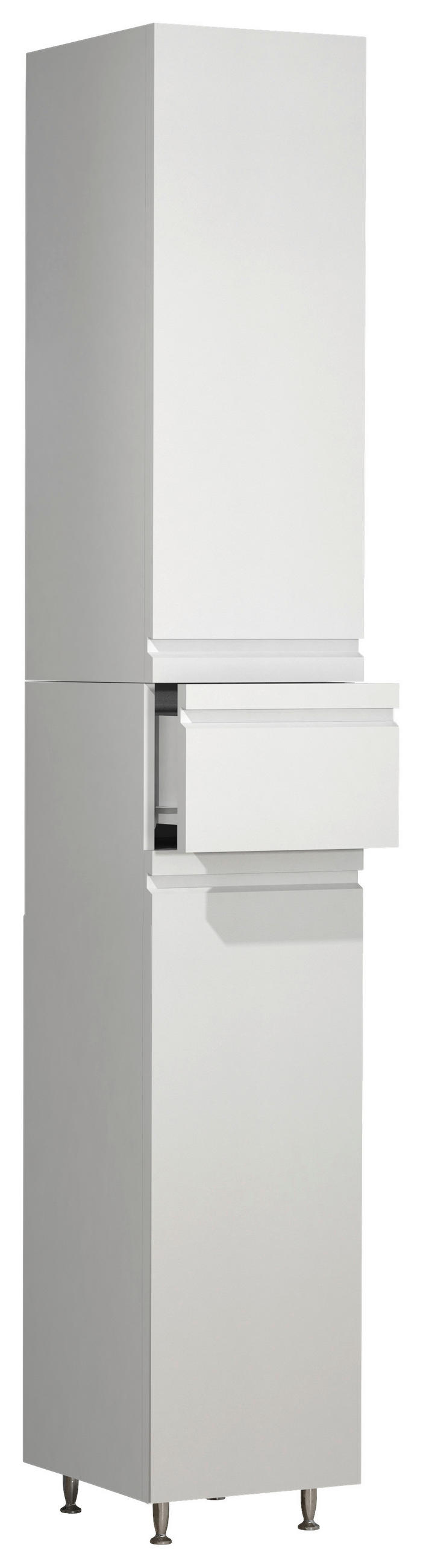 HOCHSCHRANK 30/180/31,6 cm  - Silberfarben/Weiß, MODERN, Holzwerkstoff/Kunststoff (30/180/31,6cm) - MID.YOU