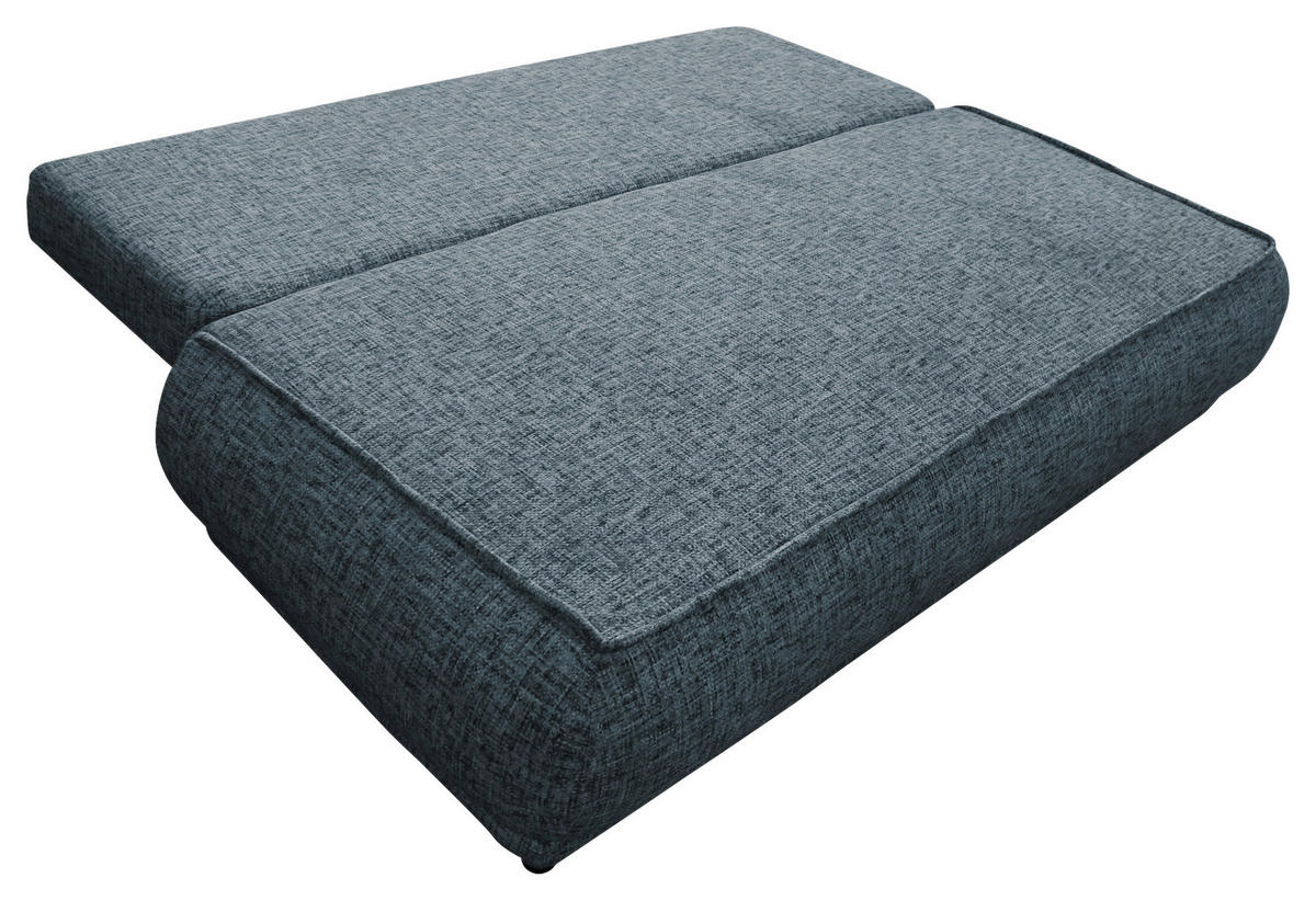 SCHLAFSOFA in Plüsch Blau  - Blau/Beige, Design, Kunststoff/Textil (214/96/105cm) - MID.YOU