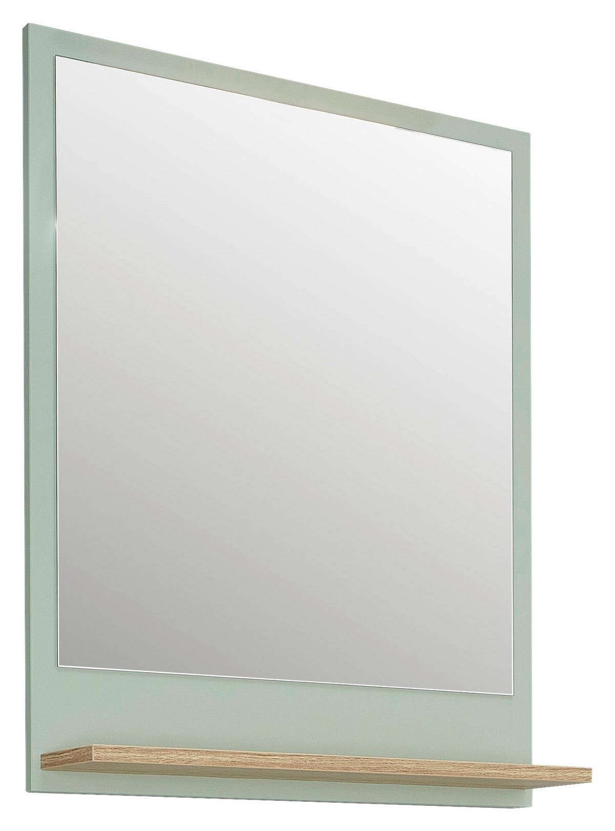 FÜRDŐSZOBATÜKÖR 60/74,5/15,5 cm  - tölgyfa/pasztellzöld, Design, faalapú anyag (60/74,5/15,5cm) - Xora