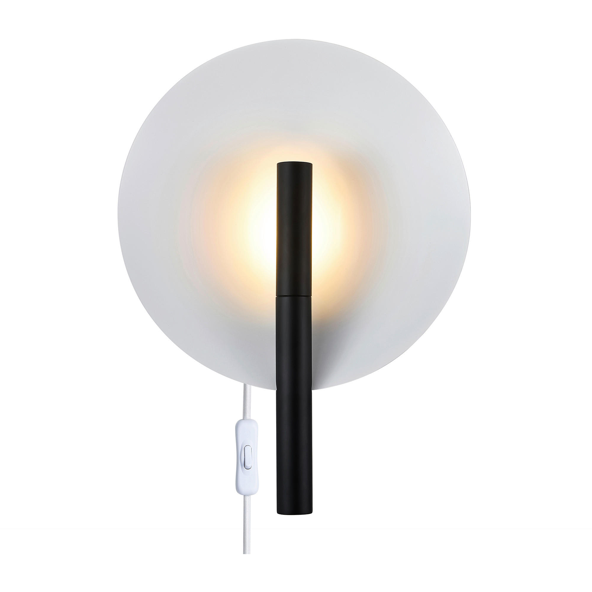 WANDLEUCHTE Furiko  31,6 cm  - Schwarz/Weiß, Design, Metall (31,6cm) - Nordlux