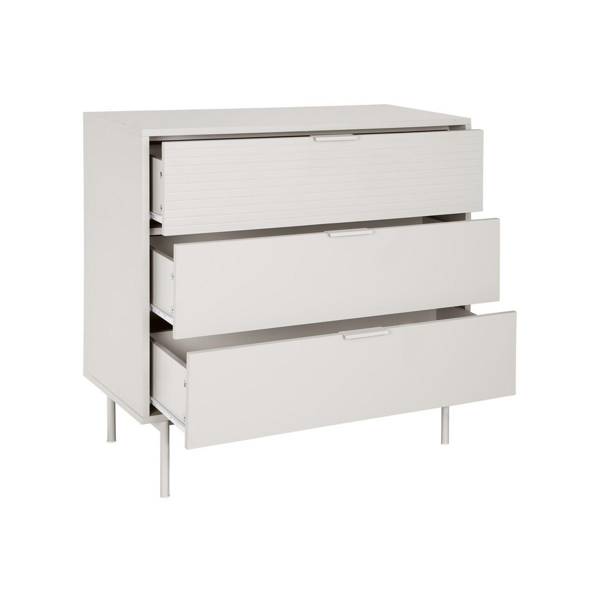KOMMODE , 80/80/40 cm, 3 Schublade(n)  - Kaschmir, Design, Holzwerkstoff/Metall (80/80/40cm) - MID.YOU