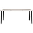 SCHREIBTISCH 180/80/75 cm, Schwarz, Kaschmir, in verschiedenen Holz-Dekoren erhältlich, justierbare Füße  - Kaschmir/Schwarz, MODERN, Holzwerkstoff/Metall (180/80/75cm) - Novel