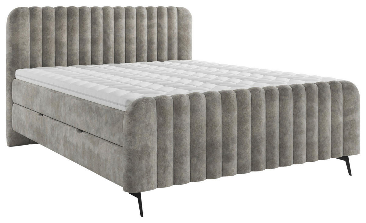 BOXBETT 160/200 cm  in Braun  - Schwarz/Braun, MODERN, Holz/Holzwerkstoff (160/200cm) - MID.YOU
