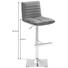 BARHOCKER Lederlook Braun - Braun, Design, Textil/Metall (43/88-110/50cm) - Carryhome