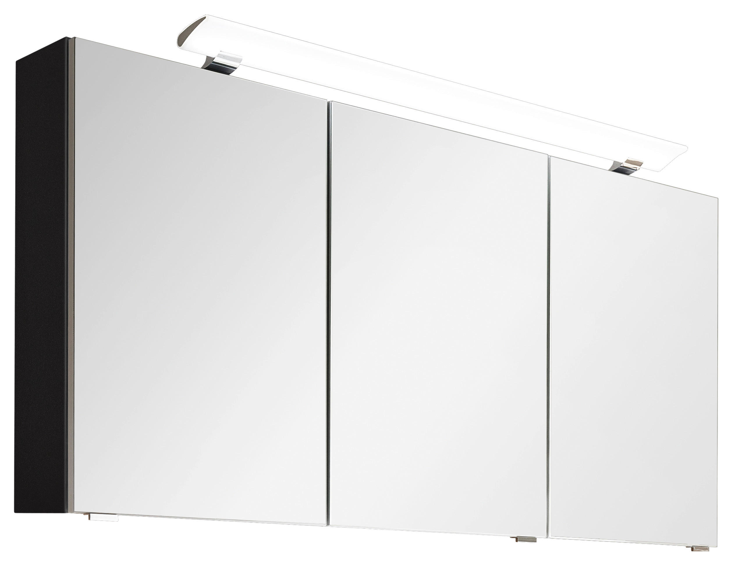 SPIEGELSCHRANK 120/68,7/15 cm  - Chromfarben/Dunkelgrau, Design, Glas/Holzwerkstoff (120/68,7/15cm) - Novel