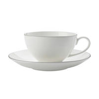CEAȘCĂ ESPRESSO CU FARFURIOARĂ  - alb, Basics, ceramică (15,8/6,9/15,8cm) - Maxwell & Williams