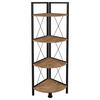 ECKREGAL - Honigeiche/Schwarz, Design, Holzwerkstoff/Metall (34/123/34cm) - MID.YOU